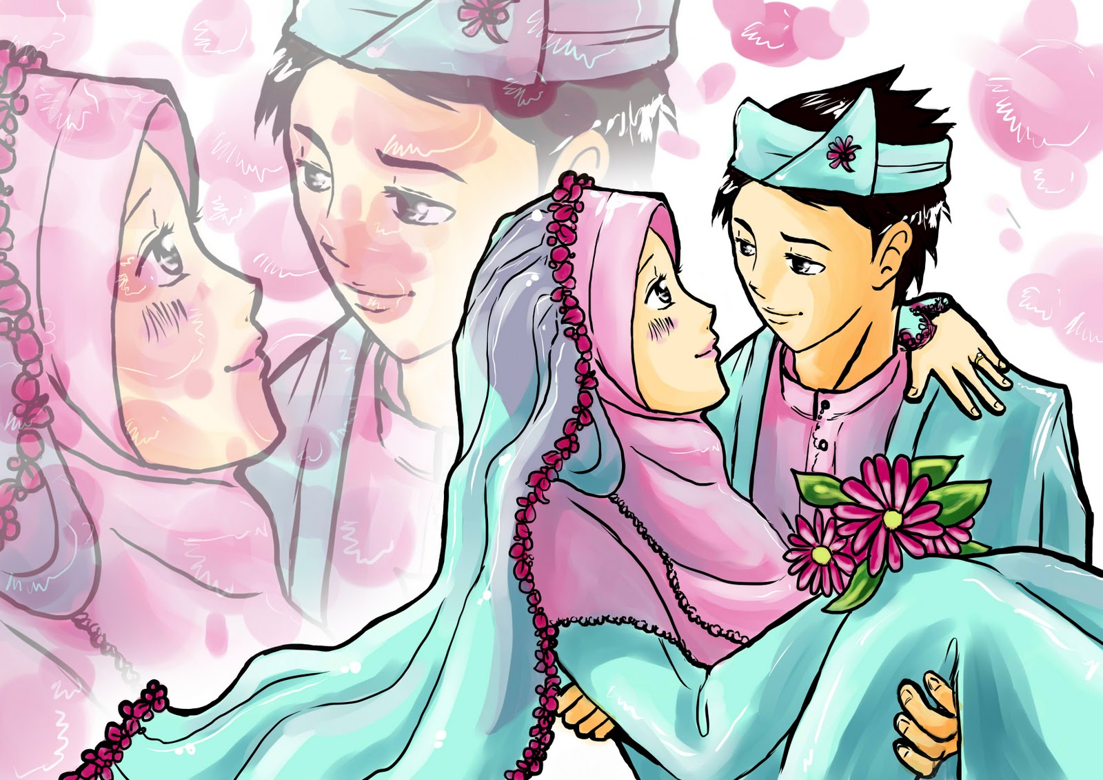 Gambar Animasi Wedding Muslim Terbaru Galeri Kartun